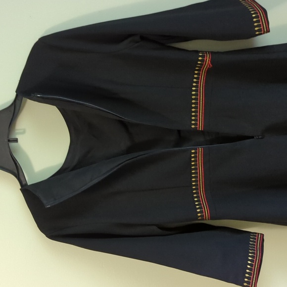 Five Cats Colorful Embroidered Black Dress - Size: S - Lai Meng - Picture 5 of 5